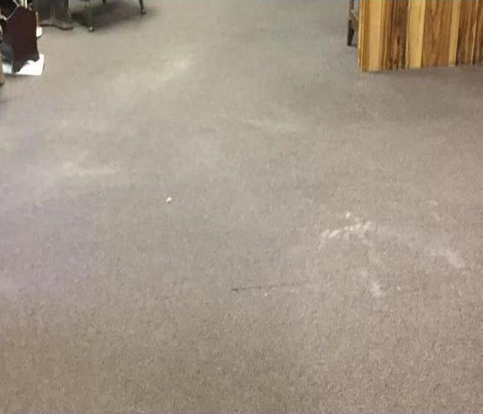 water removed from carpeting after a leak