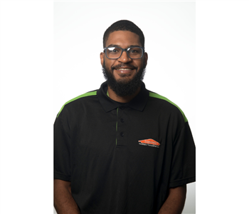 male, big beard, servpro black top