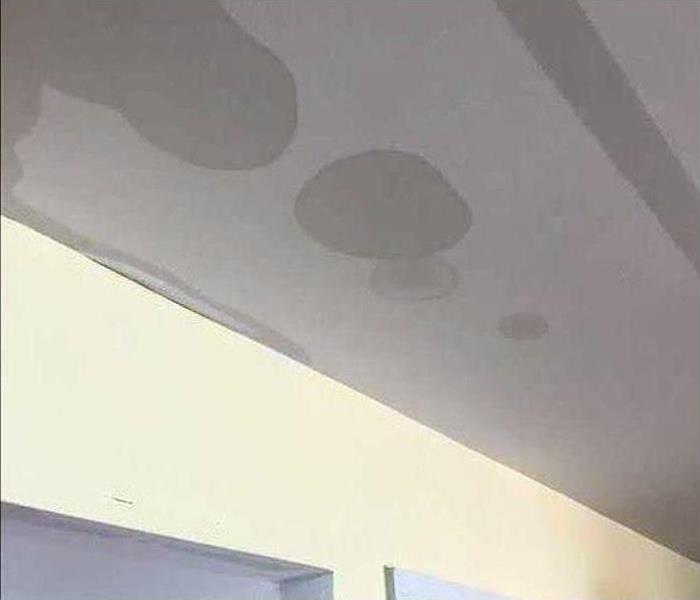 ceiling with large water spots